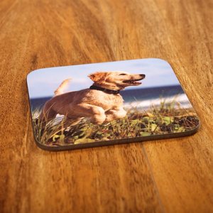 Sous-verre carré personnalisé en liège et MDF avec photo imprimée, isolant thermique, pour table, cadeau promotionnel, sous-verre pour animaux de compagnie, sous-verre à bière - Product Image 1