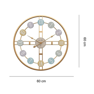 Roman Themed Wall <b>Clock</b> Classic Decorative Roman Numeral <b>Clock</b> Antique Style Metal Finish for Living Room <b>Bedroom</b> Office Study - Product Image 3