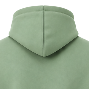 เสื้อฮู้ดผู้ชายสีเขียวเซจแบบสั่งทำพิเศษ แขนยาว ทรงปกติ ผ้าฟลีซ มีเชือกผูกฮู้ด กระเป๋าจิงโจ้ ชุดกีฬา - Product Image 6