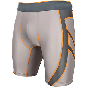High Quality Elastic High Waisted Simple Skinny Knee Length Gym Yoga <b>Shorts</b> Fitness Workout <b>Compression</b> Front Logo <b>Shorts</b> - Product Image 1