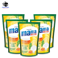 Liquide vaisselle Mama Lemon, détergent écologique, jetable, nettoyage en profondeur, antibactérien, parfum citron frais intense, menthe Daun