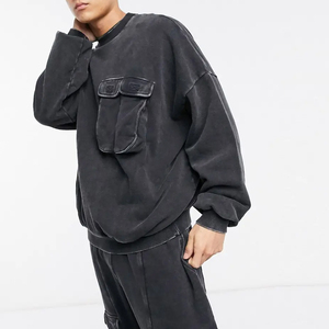 Meistverkaufter Premium-Qualitäts-Trainingsanzug mit Eigenem Logo, Atmungsaktiv, Bequem, Unisex, Winter, Einfarbig, Knielang, Acid-Washed - Product Image 3
