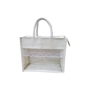 Sacs de courses en jute réutilisables avec logo personnalisé, vente en gros, sacs fourre-tout écologiques promotionnels - Product Image 1