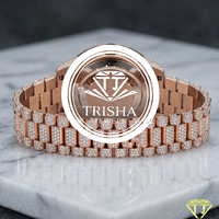 Montre automatique de luxe Hip Hop pour homme, sertie de diamants Moissanite de qualité supérieure, VVS Bling, mécanique.