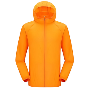 Ultra-Lightweight Eco-Friendly <b>Winter</b> Windproof Breathable Waterproof Zipper Stand Solid Color Rain <b>Jacket</b> Anti-UV <b>Running</b> Skin - Product Image 4