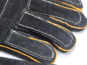 Custom 14 Inch Split Cowhide Leather Welding Gloves with Cotton Liner Heat Resistant Flame Resistant Safety PPE Work Gloves - Product Image 5