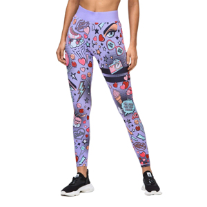 Leggings de Compresión Personalizados para Mujer, 76% Nailon y 24% Otras Telas, Logotipo Sublimado en la Cintura, para Fitness - Product Image 1