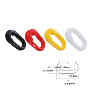 Vente chaude jaune HDPE/PP chaîne à maillons simples 6mm chaînes accrochées forme plate modèle 306 pour l'industrie du commerce de détail - Product Image 1