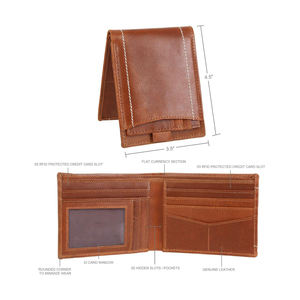 Carteras de Cuero Unisex Elegantes y Genuinas con Diseño de Puntos y Bordado, Bolsa de Viaje Personalizada de Alta Calidad para Tarjetas de Crédito - Product Image 6