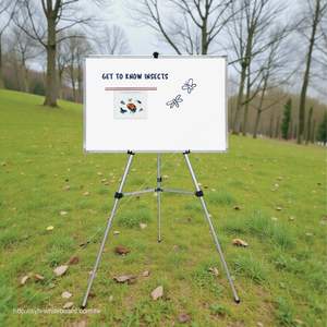 Chevalet trépied portable en aluminium avec grand angle d'ouverture pour tableau blanc extérieur, publicité, peinture, croquis - Product Image 6