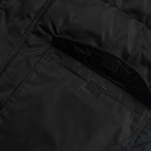 Veste matelassée à capuche noire pour homme, longue, rembourrée de duvet, coupe-vent, fermeture éclair, vêtement d'hiver décontracté, couleur unie, coupe classique - Product Image 3
