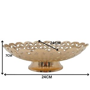 Brass Fruit Bowl <b>Petal</b> Decorative Table Bowl Traditional Indian Brass Dry Fruit Basket for Home Decor Dining Table - Product Image 2