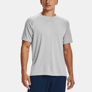 Men's Black Short Sleeve Quick Dry <b>Polyester</b> <b>T</b>-<b>Shirt</b> Regular Fit O-Neck Casual Solid Color Knitted Sport Wear - Product Image 5