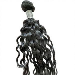 Curly 99j #   Extensions de cheveux humains brésiliens Remy 100% naturels, teints, en gros - Product Image 4