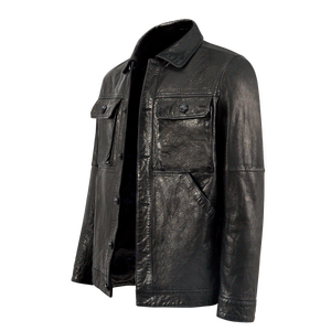 Blouson en cuir moto pour homme, grande taille, séchage rapide, anti-humidité, protection UV, manches longues, vente en gros - Product Image 3