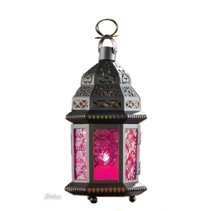 Farol Marroquí de Metal y Vidrio de Estilo Moderno con Acabado Blanco para Decoración de Mesa en Bodas y Navidad - Product Image 4