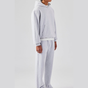 Hot Sell 100% Cotton Oversized Tracksuit Streetwear Plus Size Unisex Luxury <b>Pullover</b> Tracksuit Custom Logo for <b>Men</b> Tracksuit - Product Image 2