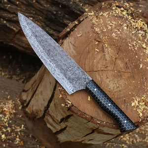 Nuevo Cuchillo de Chef de Damasco de 8 Pulgadas, Forjado a Mano, con Espiga Completa, Patrón Trenzado, Mango de Panal, Estilo Japonés, para Cocina - Product Image 1