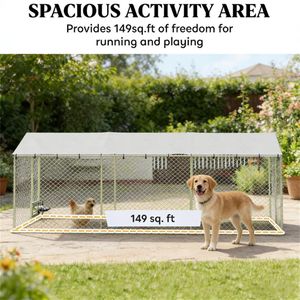 Cuccia per Cani da Esterno e Pollaio, Gabbia per Animali Domestici per Uso Avicolo e Canino - Product Image 2