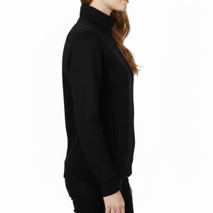 Sweat à capuche épais de haute qualité 100 % coton pour femme, avec logo personnalisé, fermeture éclair intégrale, style pull-over - Product Image 4