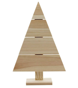 Décoration de Noël en bois faite à la main, écologique, sur pied, personnalisable, idéale comme cadeau - Product Image 1