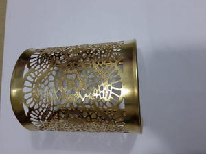 Fabriqué à la main poli moderne Floral Designer large manchette réglable Bracelet Bracelet cadeau pour maman - Product Image 3