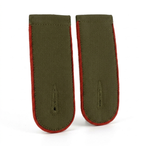 Épaulettes de style EM rouges avec passepoil, personnalisées et brodées, pour uniforme de cérémonie, vente en gros - Product Image 2