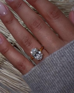 3Ctw Oval Diamond Engagement <b>Rings</b> 14K 18K Solid Gold <b>Split</b> Shank Prong Set Lab Grown Solitaire IGI Certified Wedding - Product Image 3