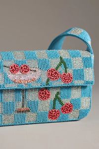 Handmade Pink Beaded Shoulder <b>Bag</b> Women Vintage Floral Cameo Evening Clutch Cottagecore Y2K <b>Boho</b> Party Handbag Craftera Exports - Product Image 3