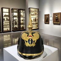 Pickelhaube militaire prussien impérial allemand, casque à pointes poli avec aigle, pour officier militaire de la Première Guerre mondiale, reconstitution historique médiévale