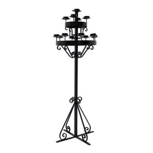 7 <b>Pillar</b> Metal Iron Menorah <b>Candle</b> Holder Premium Quality Candelabra Religious Event Home Decoration Scroll Design <b>Candle</b> Holder - Product Image 4