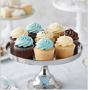 Premium Silver Tabletop <b>Cake</b> <b>Stand</b> Polished Finish Metal With Elegant Design Perfect For Serving Pastries Muffins <b>Cakes</b> - Product Image 5