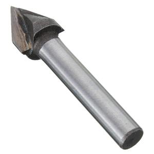 CNC 60 °   Fraise à rainurer en V pour le travail du bois, 60 degrés, 6x10mm, 1/4 pouce - Product Image 3