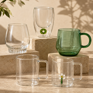 Taza de Café de Vidrio Borosilicato Hecha a Mano de 230 ml, Taza de Té, Taza de Espresso y Latte sin Plomo, al por Mayor - Product Image 4