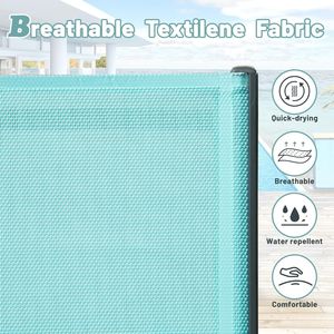 Poltrona da esterno in plastica per esterni, in alluminio, con schienale regolabile a 5 posizioni, sedia reclinabile per tutte le stagioni - Product Image 4