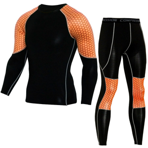 Combinaisons de compression sans couture de haute qualité fabriquées au Pakistan, fermeture élastique à la taille, impression par sublimation à marque privée, extensibilité quadridirectionnelle - Product Image 3
