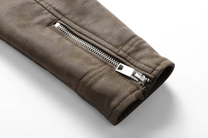 High Quality ODM OEM Customized <b>Men's</b> Genuine <b>Leather</b> <b>Jacket</b> Waterproof Breathable Eco-Friendly Embroidery Decoration Winter - Product Image 4
