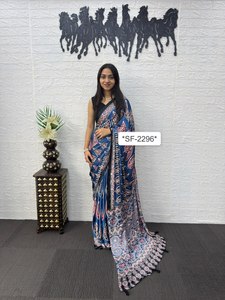 <b>Green</b> <b>Silk</b> Saree With Embroidery Traditional Women's Wear India Pakistan Wedding Engagement All Seasons - Product Image 5