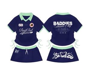 Ensemble deux pièces de vêtements pour femmes TAHAD 2026 avec logo personnalisé, mini-jupe plissée tendance et jupe de tennis - Product Image 2