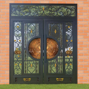 Portes en fer forgé sur mesure : Élégantes portes en acier artistiques créant une entrée grandiose inégalée pour votre propriété moderne. - Product Image 1
