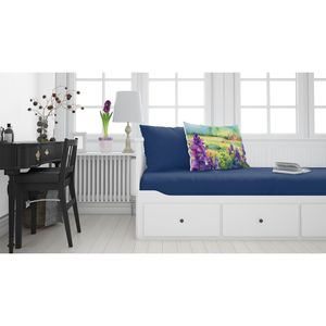 Nueva Jersey violeta acuarela ilustraciones decorativas funda de almohada ligera y súper suave fácil cuidado funda de cojín de tamaño estándar - Product Image 2