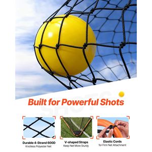 Porta da lacrosse portatile 6x6 con telaio in acciaio, pieghevole, attrezzatura per allenamento lacrosse da giardino, montaggio rapido e facile - Product Image 3