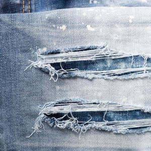 Pantalones vaqueros casuales para hombre, pantalones largos rectos, ajustados, elásticos, estilo urbano, rotos, en oferta. - Product Image 5