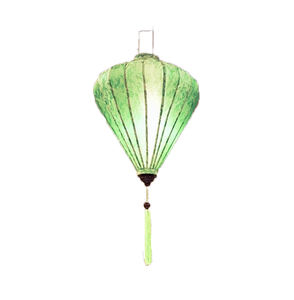 Elegante farol de seda de bambú, artesanía vietnamita para decoración de terrazas de cafeterías, eventos de festivales culturales con diseños florales - Product Image 4