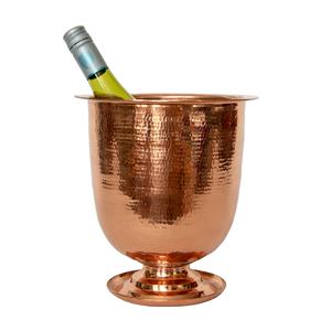 Cubo enfriador de vino de cobre de diseño único, cubo de hielo, soporte para vino y cerveza, accesorios de champán, Enfriador de tamaño medio - Product Image 1