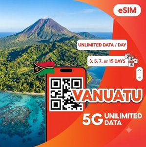 ซิมการ์ดดาต้าอินเทอร์เน็ตแบบไม่จำกัดของวาเนอตู 3/5/7/15 วัน  4G/5G ความเร็วสูงสำหรับการเดินทาง ใช้งานง่ายและครอบคลุมทั่วประเทศอย่างเชื่อถือได้ - Product Image 1