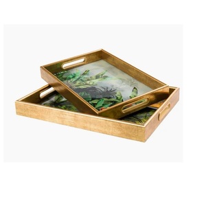 <b>Strong</b> Wooden Tray With Enamel Finish Designed For Long Lasting Use In Kitchen And Serving Purposes - Product Image 2