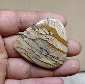 Pierre précieuse de jaspe de qualité supérieure, cabochon ovale multicolore, pour la création de bijoux - Product Image 2