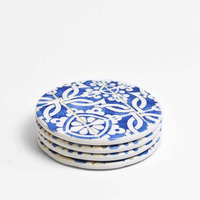 Sous-verres modernes gravés à la main, ajustables et personnalisés, en os incrusté, écologiques, fabriqués par des artisans indiens, élégants et très demandés