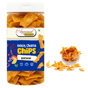 Chips de pois chiches noirs naturels saveur Biryani, croustillants et grillés, saveur épicée savoureuse, collation saine, emballage en vrac - Product Image 4